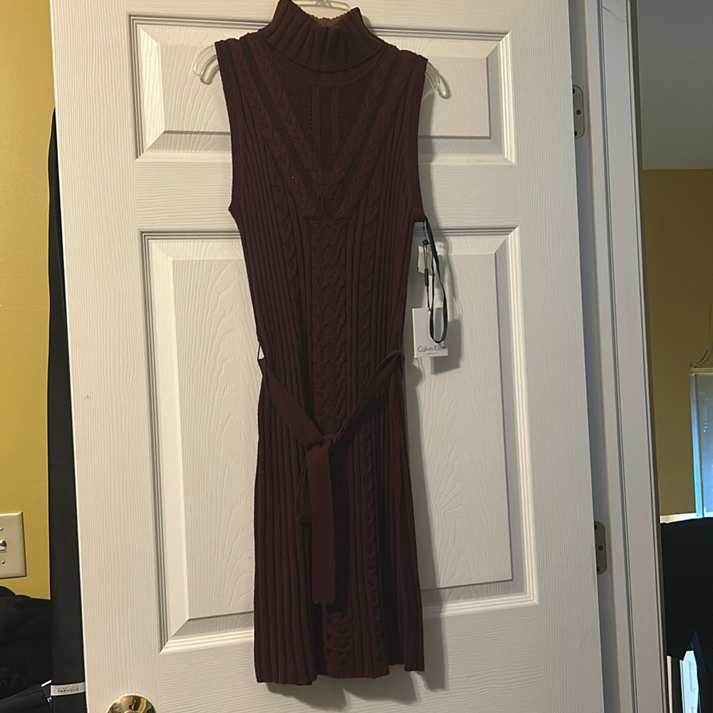 brand new women’s Calvin Klein dress wine color